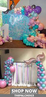 Everything from the pastel color palette and under the sea party decorations. Mermaid Birthday Party Unique Decorations Collection Ideas Mermaid Party Decorations Mermaid Birthday Party Decorations Mermaid Theme Birthday Party