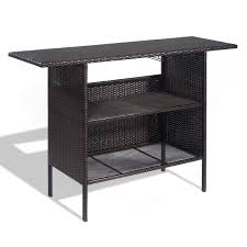 Outdoor Patio Rattan Bar Counter Table Pool Patio Furniture Resin Patio Furniture Patio Furniture Storage