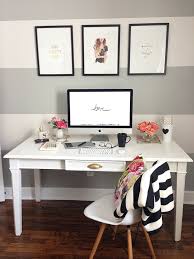 Simple Desk On The Wall Idea Could Add One Simple Fun Wall Like These Bold Stripes Home Office Decor Home Office Space Home Office Design