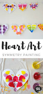 Heart Symmetry Painting Valentine S Day Crafts For Kids Art Activities For Kids Valentines For Kids