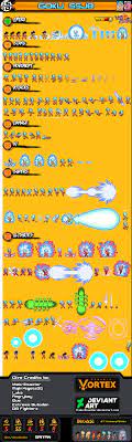 Goku (super saiyan w/ damage). Goku Ssjb Go Gi Sprite Sheet By Thekrillmaster On Deviantart