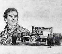 We are proud to present you with his official collection of tee shirts, hats, shirts and dvd's. Achromatic Art Ayrton Senna Drawing F1 Racing Driver Ferrari Honda Brazil Ebay