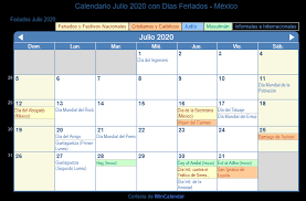 Maybe you would like to learn more about one of these? Calendario Julio 2020 Con Dias Feriados Mexico