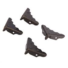 12pcs Antique Metal Decorative Protective Corners For Jewelry Box Gift Wine Box Wood Case Furniture Feet Leg Corner Prote Antique Metal Wood Wine Box Wood Case
