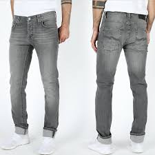 B Stock Nudie Mens Slim Fit Stretch Jeans Grim Tim Cygnet Grey W31 L32 Ebay