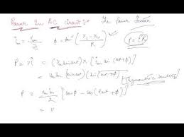 Power In An Ac Circuit Class 12 Physics Alternating Current Youtube