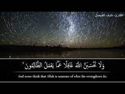 ولاتحسبن الله غافلا عما يعمل الظالمون القارئ نايف الفيصل youtube islam facts arabic words allah