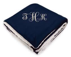 Shop for sherpa micro mink blanket online at target. Personalized Navy Micro Plush Sherpa Throw Blanket With Inner Faux Lambswool Hansonellis Com