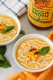 Spicy Sweet Corn Tomato Gazpacho Vegetarian Ventures Recipe In 2020 Sweet Corn Gazpacho Recipe Spicy