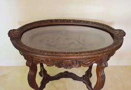 Antiqueart Nouveau Carved Wood Lady With Angels Glass Tray Top Coffee Table By Cougarvintage On Etsy Wood End Tables Wood Carving Designs Wooden Figurines