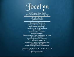 First Name Creations Name Meaning Names With Meaning Names Jocelyn