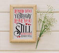 Number of colors used in this chart: Loved You Yesterday Love You Still Always Have Always Will Etsy Pattern Quotes Cross Stitch Patterns Quotes Cross Stitch Patterns