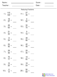These worksheets are pdf files. Lesson 6 Simplifying Fractions H
