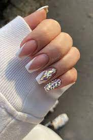 9 Stunning Modern French Manicure Ideas Stylish Belles White Tip Acrylic Nails French Tip Acrylic Nails Glitter French Nails