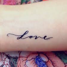 Lettering Love Tattoo Word Tattoos Small Wrist Tattoos Back Tattoo