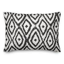 Find the perfect decorative accents at hayneedle, where you can buy online while you explore our room designs and curated looks for tips, ideas & inspiration to help you along the way. Designs Direct Ikat Diamonds Oblong Outdoor Throw Pillow In Black White Bed Bath And Beyond Canada