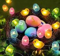 Amazon.com: Awinking 50 LED Egg Easter Lights for Easter Decorations, Battery Operated Easter String Lights for Easter Garland Spring Wreath Decor, ...