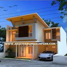 Misalkan tempat tinggal anda berada di daerah yang banyak angin kencang, jangan menggunakan seng sebagai atap bangunan. Desain Rumah Dengan Atap Miring Arsitekrumahimpian