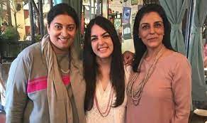 She is the daughter of ms. Smriti Irani Wishes Daughter Shanelle Irani On Birthday With A Lovely Post Ekta Kapoor Joins In India Com
