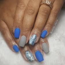 Gray nail polish and floral designs is also a popular style. 50 Stunning Blue Nail Designs For A Bold And Beautiful Look In 2021