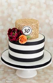 30th Elegant 30th Birthday Cakes For Ladies Stripes And Gold Sequins Cake Elegant Birthday Cakes 40th Birthday Cake For Women Circus Birthday Cake