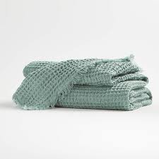 Light blue throw pillows specifications and features. Light Blue Waffle Throw Reviews Crate And Barrel