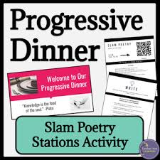 Each course is served at a different couple's home, and the party progresses from house to house. Slam Poetry Activity For Google Drive Print Tpt