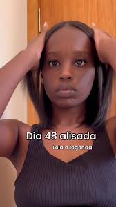 365 dias postando a evolução do meu crespo alisado. Hoje é o dia 48. Me  segue pra acompanhar. #crespa #alisadas