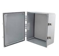 14x12x06 UL Listed Polycarbonate Weatherproof Outdoor IP66 NEMA 4X  Enclosure, Kit Bundled w/Blank Plastic MNT PLT Dark Gray