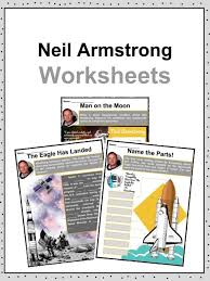 neil armstrong facts information worksheets for kids