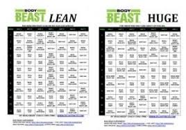 Printable Body Beast Schedule Body Beast Workout Schedule