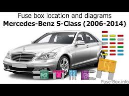 fuse box location and diagrams mercedes benz s class 2006