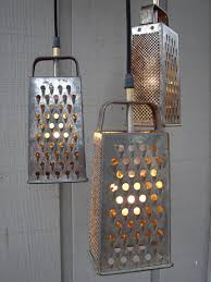 Upcycled Grater And Colander Kitchen Pendant Light Recycled Kitchen Kitchen Pendant Lighting Vintage Kitchenware