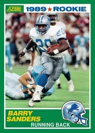 Barry sanders was elected into the pro football hall of fame in 2004. Barry Sanders Football Card Images Google Search Nfl Football Cards Nfl Football Helmets Topps Football Cards