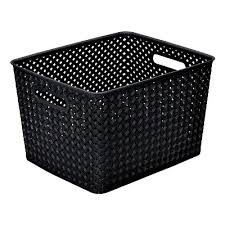 Check spelling or type a new query. Simplify Large Resin Wicker Storage Bin Black Target