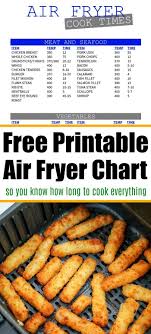 Free Printable Air Fryer Cooking Times Chart In 2020 Air Fryer Cooking Times Cooking Air Fryer Recipes Healthy