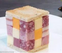 Social media goes wild for Rubik's Cube sandwich that looks just like the  1980s puzzle | Daily Mail Online