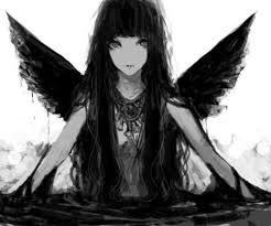 Anime Angel With Black And White Wings Pin On Anime