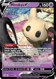 It has a hard time getting it right, so it's crying inside. Mimikyu V Swsh Battle Styles 62 163 Pokemon Single Card