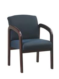 Wd Collection Faux Leather Wood Fabric Office Chair Waiting Room Chairs Fabric Dining Chairs Office Guest Chairs