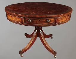 Regency Mahogany Leather Top Drum Table Mahogany Leather Drum Table Table