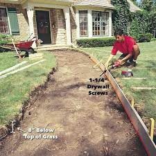 These steep slopes pose many challenges in regard to being passable. How To Pour A Concrete Sidewalk Diy Family Handyman