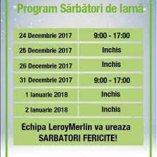 Aujourd'hui, cette marque leader sur son secteur, dont le siège est basé à lille, compte près de 120 magasins et emploie plus de 20 000 collaborateurs pour un chiffre d'affaires. Leroy Merlin Bucuresti Program