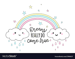 Rainbow Quote Print Royalty Free Vector Image Vectorstock