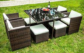 See more related results forrattan cube garden furniture. Merax 9 Pcs Rattan Cube Garden Furniture Set Dining Set Outdoor Wicker Cushioned Chair And Ottoman Rattan Patio Set Garden And Patio Super Store