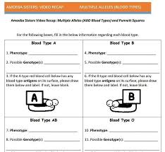Sexual reproduction handout to go with our amoeba sisters video! Blood Types Multiple Alleles Marisa Silva Library Formative
