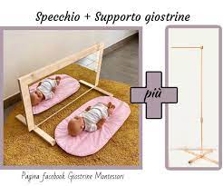 Specchio Montessori Abete Supporto In Legno Di Faggio Etsy Specchi Montessori Legno
