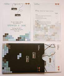 Personalised Wedding Invitations Pack Game On Retro Gamer 130 00 Via Etsy Personalised Wedding Invitations Gamer Wedding Invitations Gamer Wedding