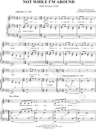 Not While I M Around From Sweeney Todd Sheet Music In Db Major Transposable Download Print Sheet Music Violin Music Music Download