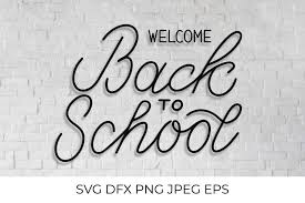 You want hand lettering and calligraphy. Welcome Back To School Calligraphy Hand Lettering Svg Png 800294 Hand Lettered Design Bundles
